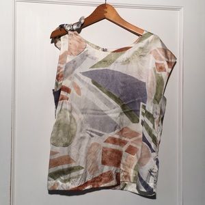 (Anthropologie) Maeve Lake Shore Silk Blouse